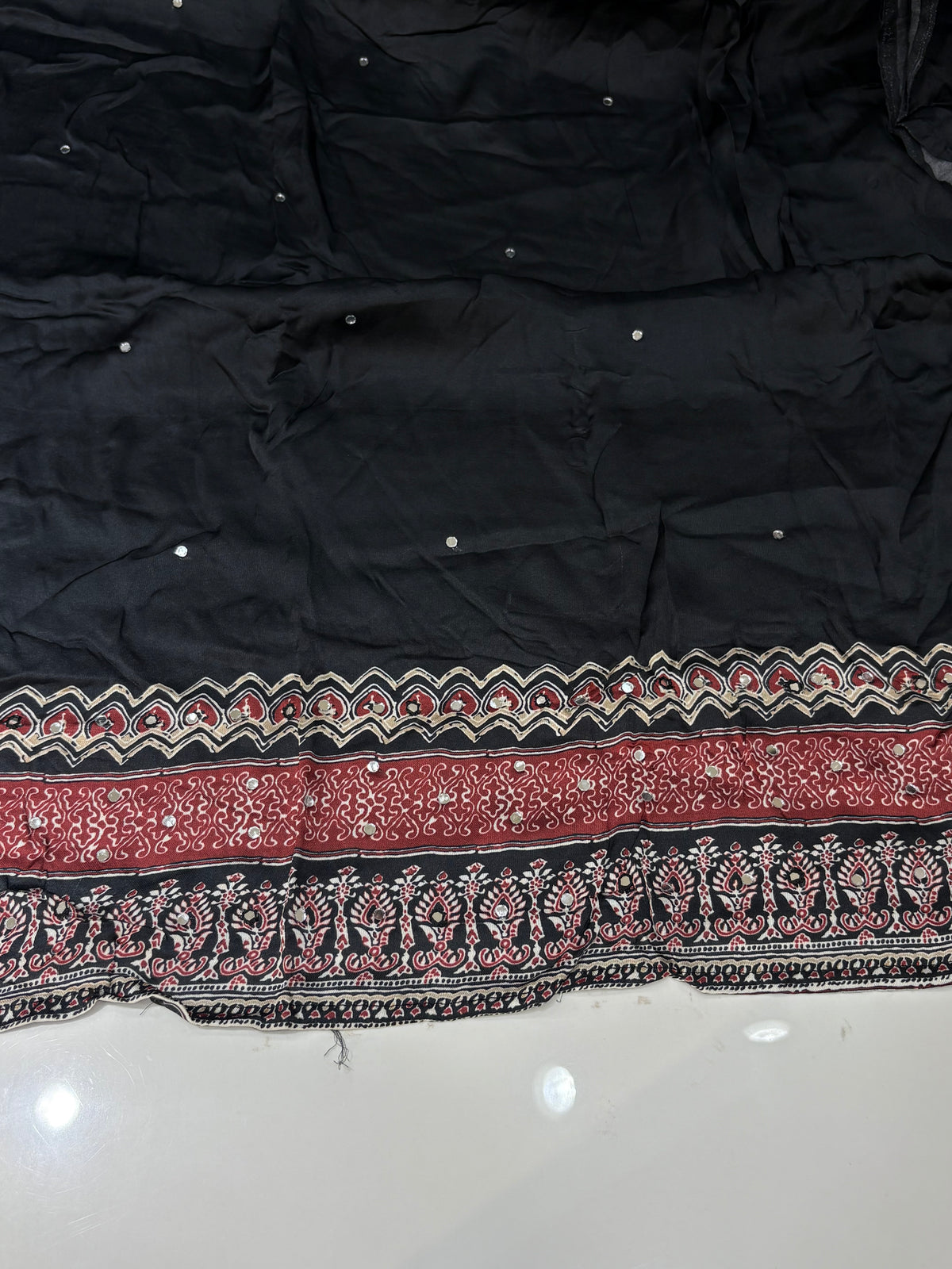 (CM015) AJRAKH PRINT GAJJI SILK BITS