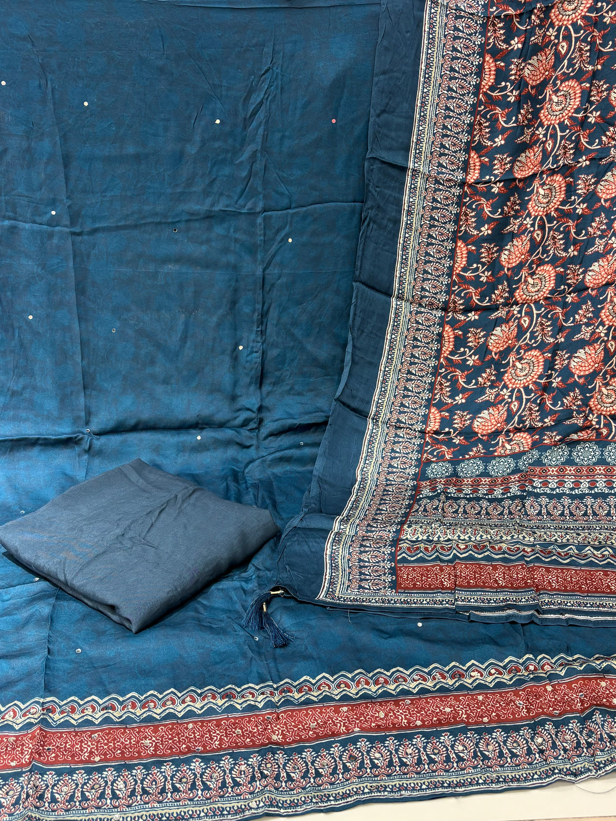 (CM015) AJRAKH PRINT GAJJI SILK BITS