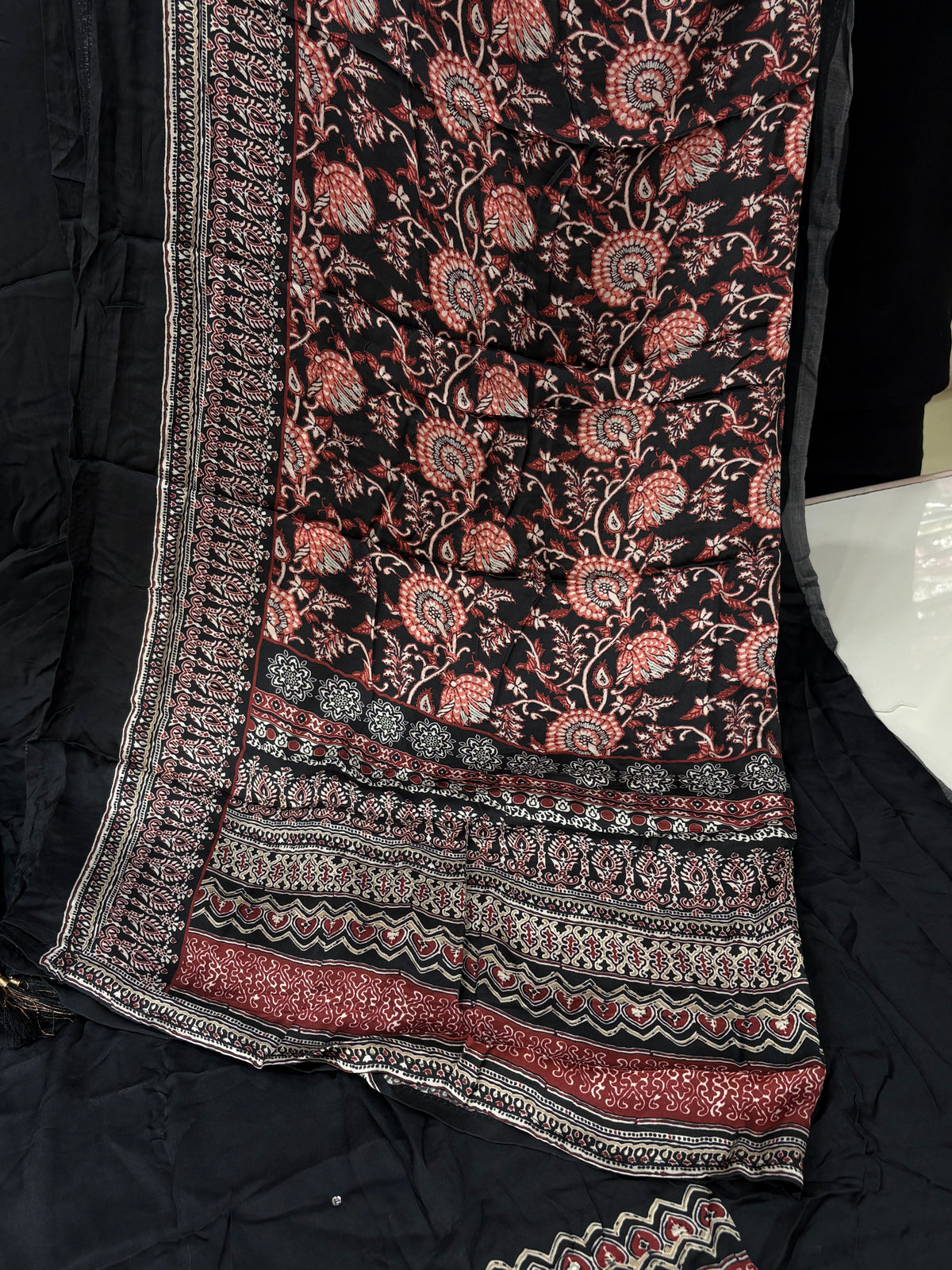 (CM015) AJRAKH PRINT GAJJI SILK BITS