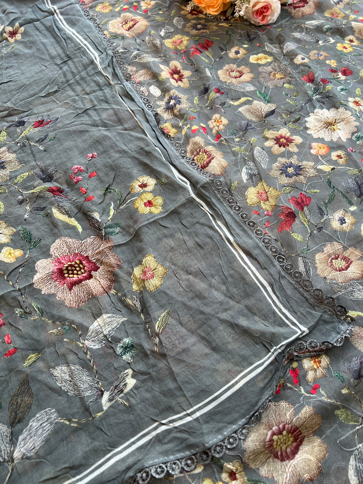 (CM014) FLORAL PRINT GEORGETTE BITS
