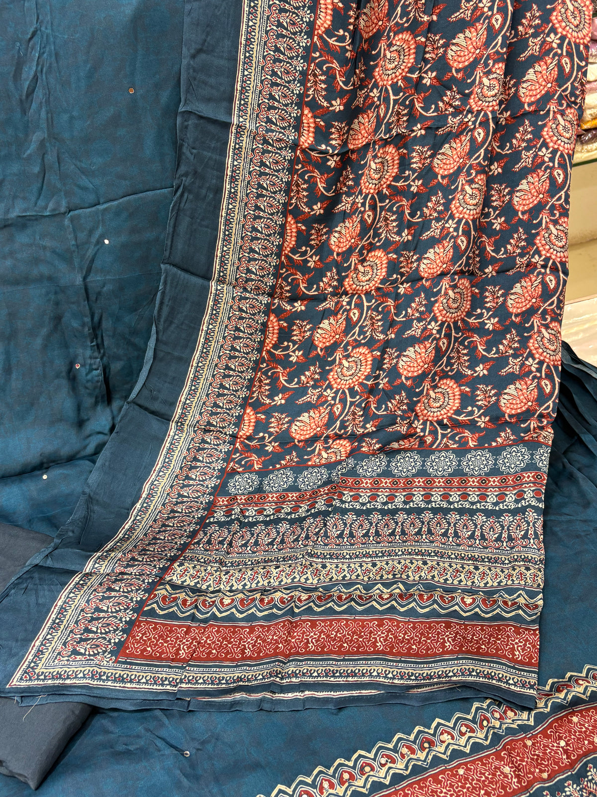(CM015) AJRAKH PRINT GAJJI SILK BITS