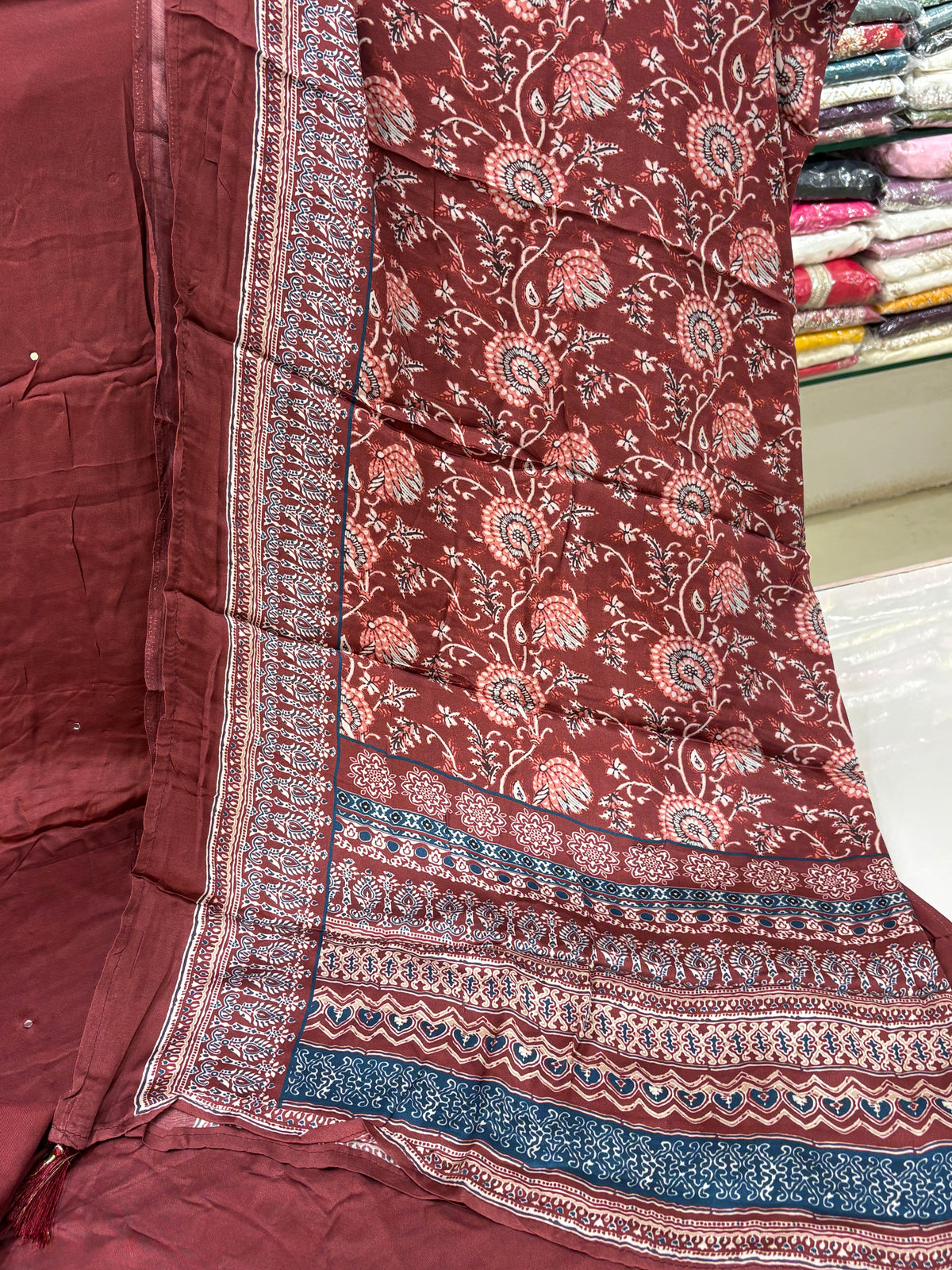 (CM015) AJRAKH PRINT GAJJI SILK BITS