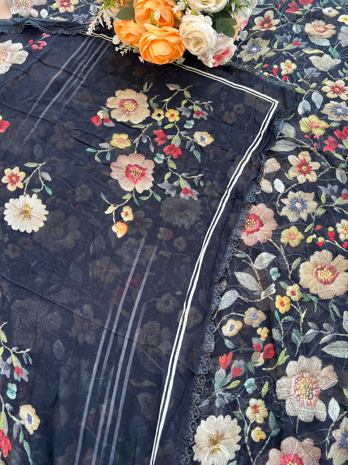 (CM014) FLORAL PRINT GEORGETTE BITS