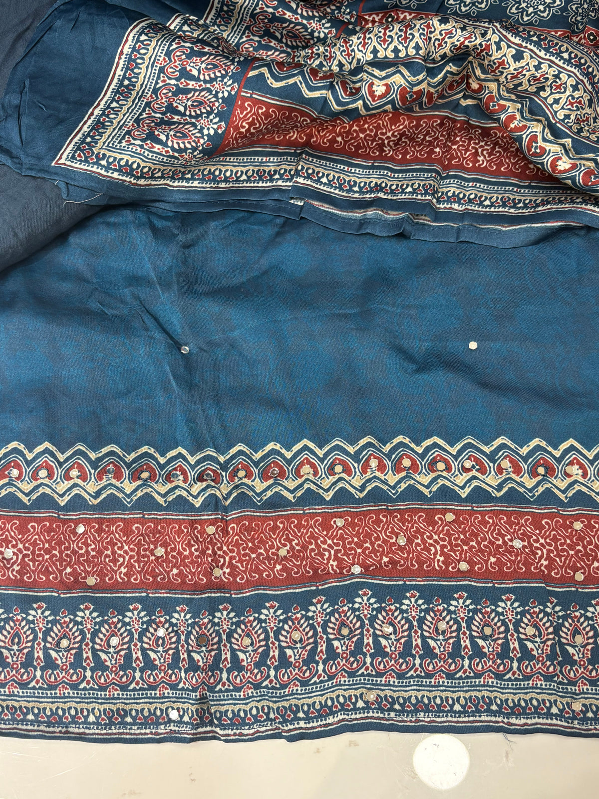 (CM015) AJRAKH PRINT GAJJI SILK BITS